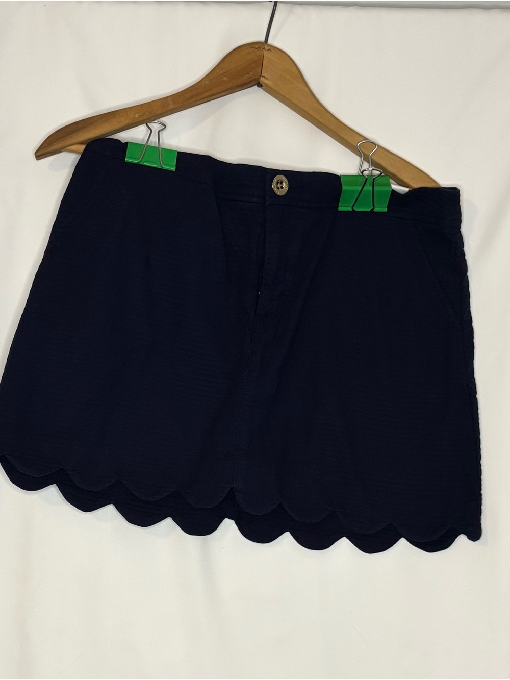 Lilly Pulitzer Navy Scalloped Mini Skirt